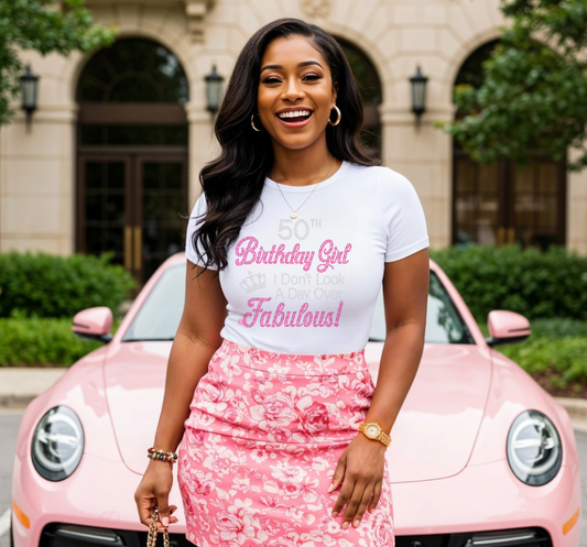 50 BIRTHDAY RHINESTONE T-SHIRT