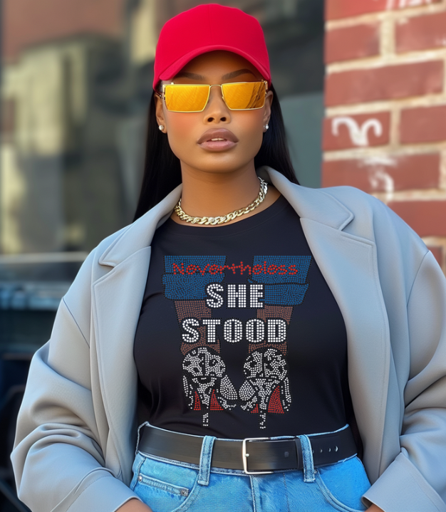 NEVERTHELESS SHORT SLEEVE RHINESTONE T-SHIRT