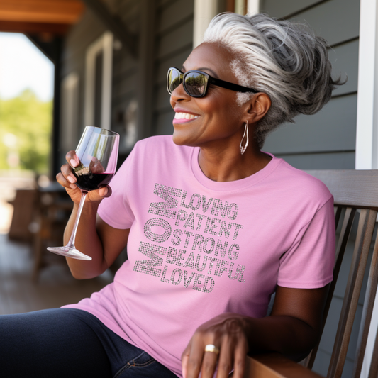 MOM SHORT SLEEVE RHINESTONE T-SHIRT